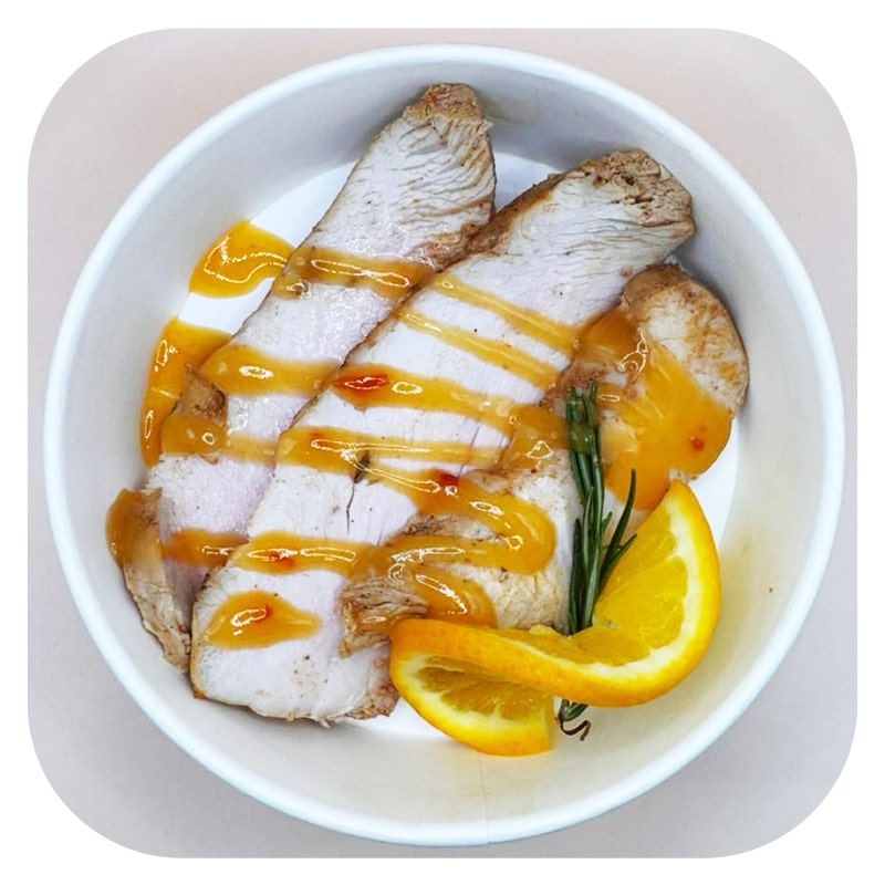 Grilled turkey breast in citrus marinade